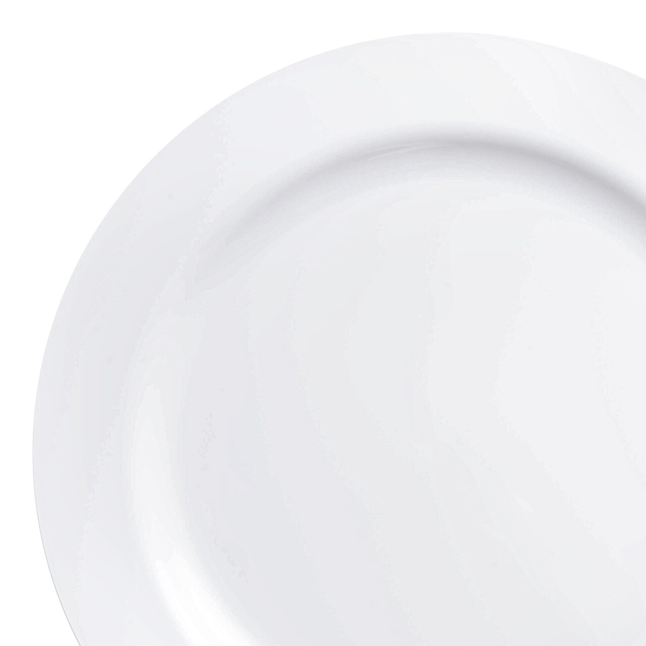 Solid White Economy Round Disposable Plastic Pastry Plates - 6.25" (120 Plates)